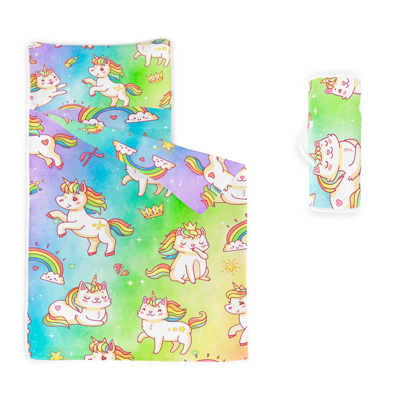 HOSIMA Nap Mat -Unicorn Sleeping Bag with Removable Pillow