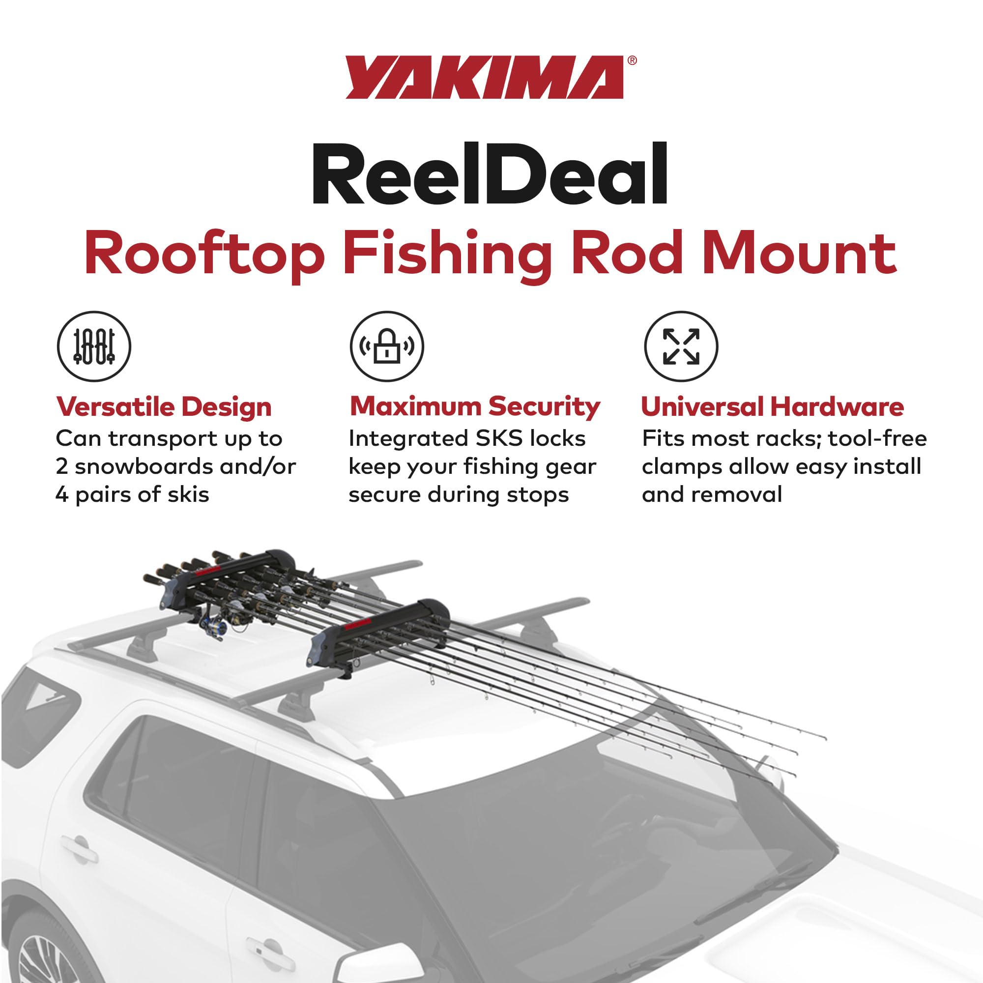 Amazon.co.jp: Yakima (ヤキマ) 釣り竿 ロッド カーラックマウント 