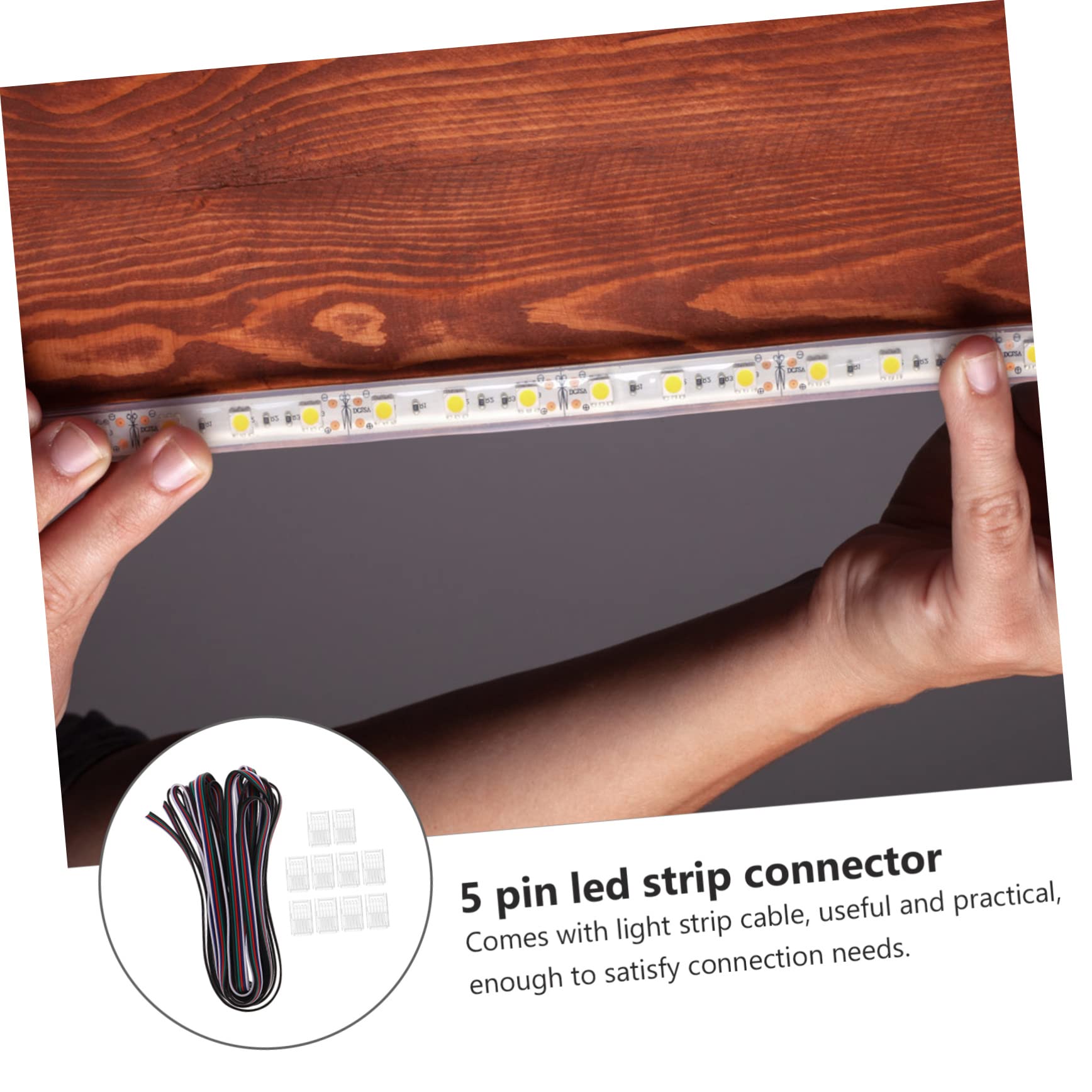 OUNONA 3 Set Connettori LED Saldabili Pin Kit Collegamento per Strisce LED Rgb Facile Installazione e Design Stabile Connettori Cavo Flessibile