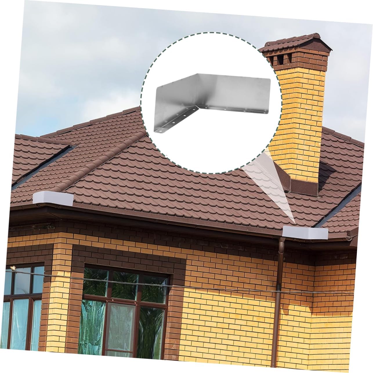 1Set Roof Rain Diverters of Gutter Splash Guards for Roof Corners Easy to Install Rain Gutter Diverters Protect Your Home from Water Damage