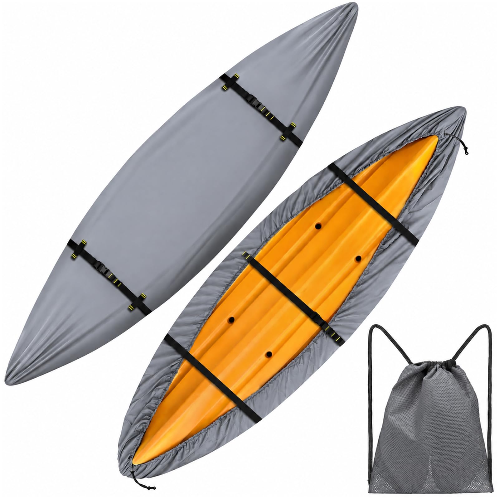 Funda para Kayak para Feelfree Moken 10 V2 2020s–Present, Cubierta 420D Resistente al Agua con Correas Antiviento y Hebillas Ajustables para Exterior