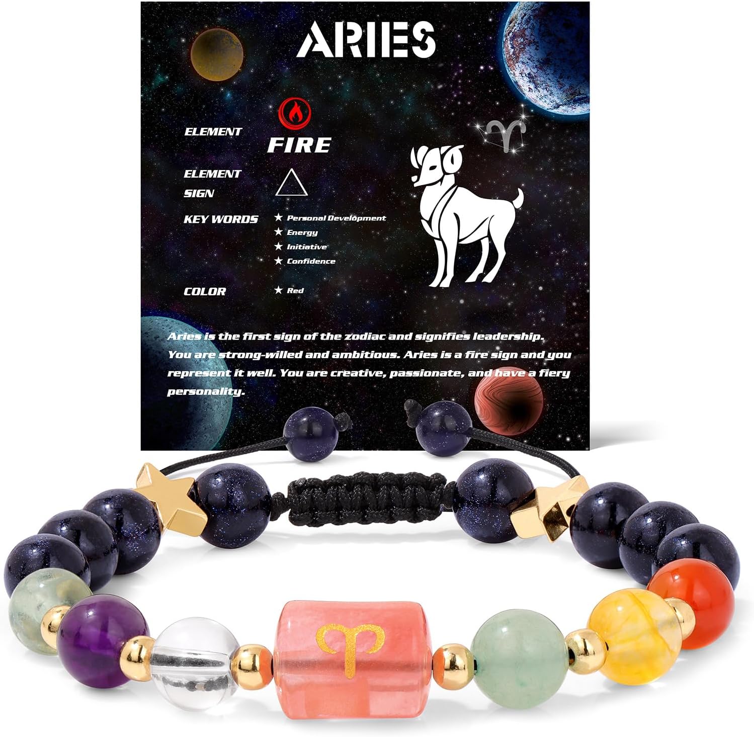 GolbalJew Zodiac Bracelets for Women 12 Constellations Healing Crystal Stone Beads Bracelet Birthday Zodiac Gifts Horoscope Spiritual Bracelet