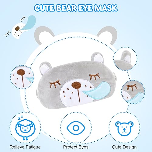 Miniatura 6 de Cirorld Almohada de Viaje para Niños y Adultos, Linda Almohada para el Cuello para Viajar, Almohada de Avión de Espuma Viscoelástica con Antifaz,