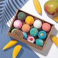 LifeAround2Angels Bath Bombs Gift Set 12 Pack - Handmade USA Fizzies with Shea Cocoa Butter for Dry Skin, Mothers Day Birthday Gifts for Her Him Kids