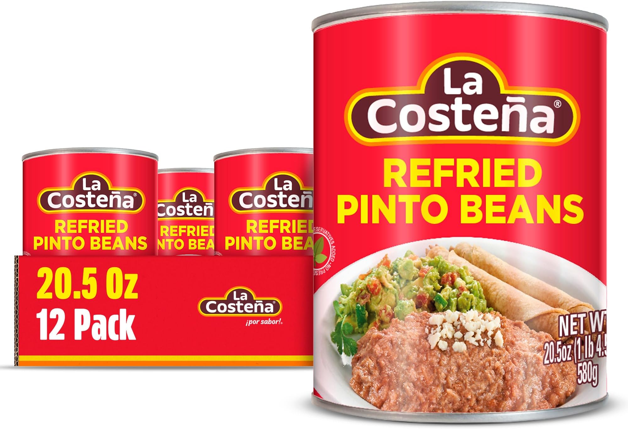 La CosteƱa Refried Pinto Beans, 20.5 Ounce Can (Pack of 12)