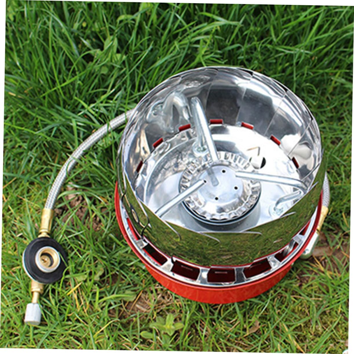 Stove for Camping Gas Furnace End Lotus Shape Windscreen Compact Portable Burner for Outdoor Use