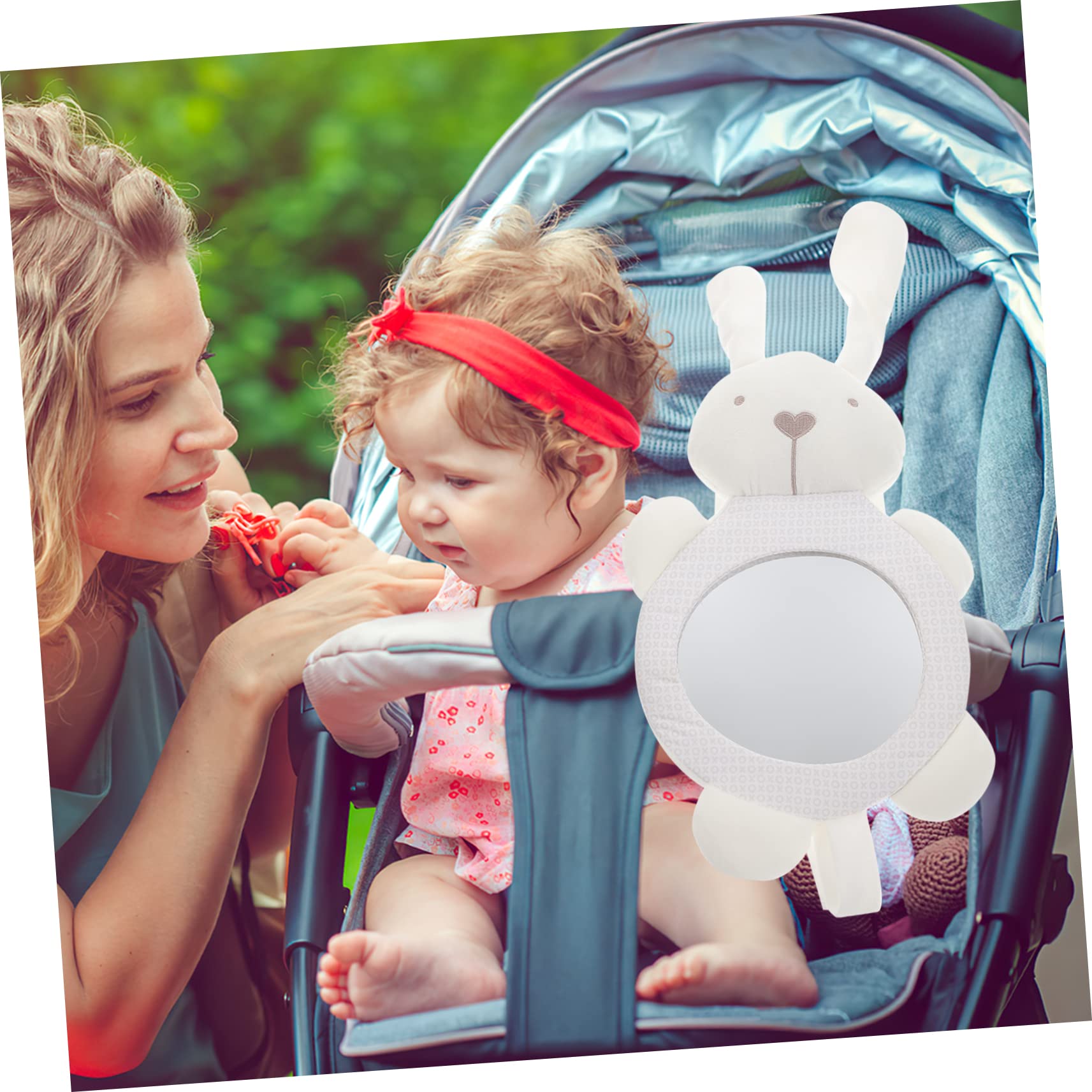 VICASKY 3piezas Espejo De Coche Para Bebés Diseño De Conejo Espejo De Observación Para Asientos Traseros Instalación Sencilla y Seguridad Para Viajes Familia