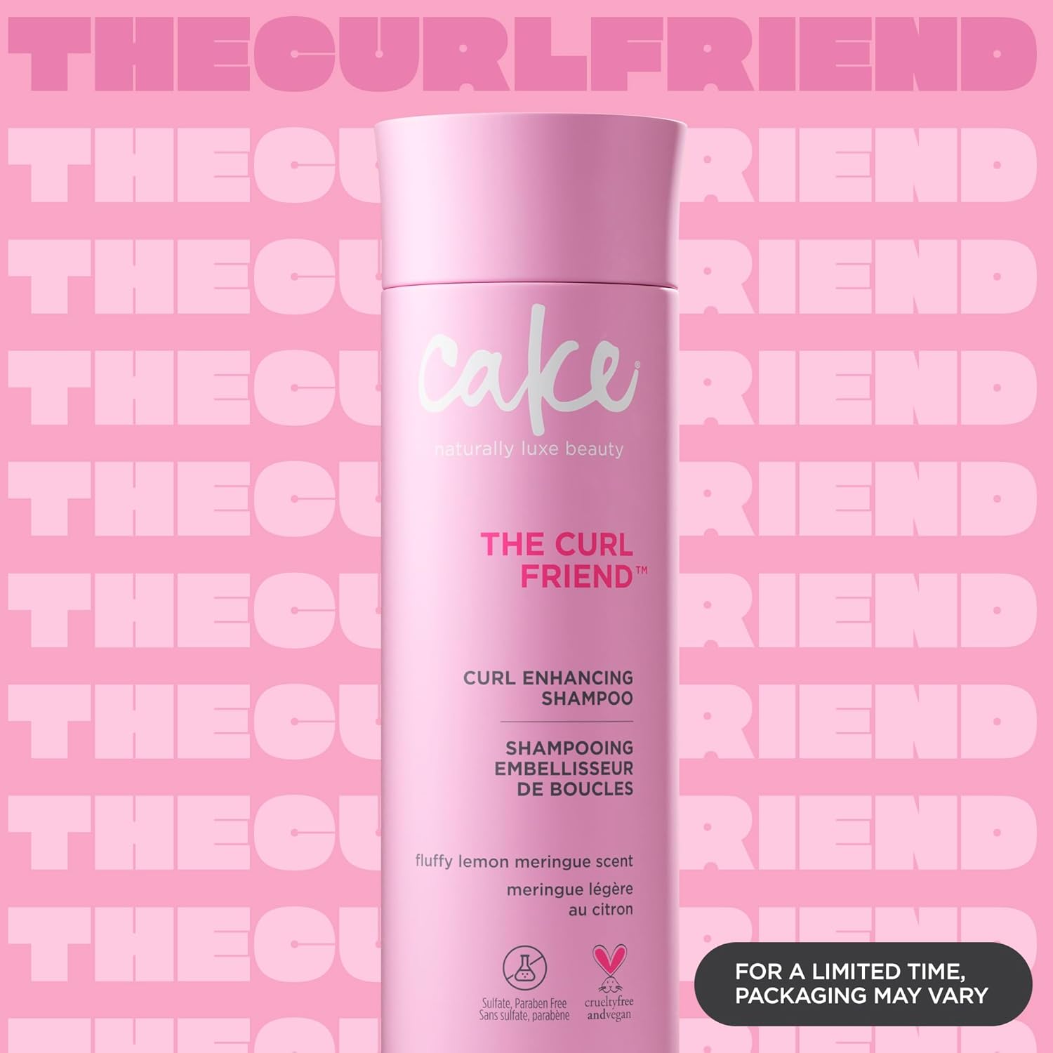 Cake Beauty Curl Shampoo, The Curl Friend– Moisturizing & Cleansing –Frizz & Humidity Protection – Aloe Leaf Juice, Sunflower Seed Oil & Argan Oil – For Curly Hair – 10 Fl Oz / 295 ml - Image 2