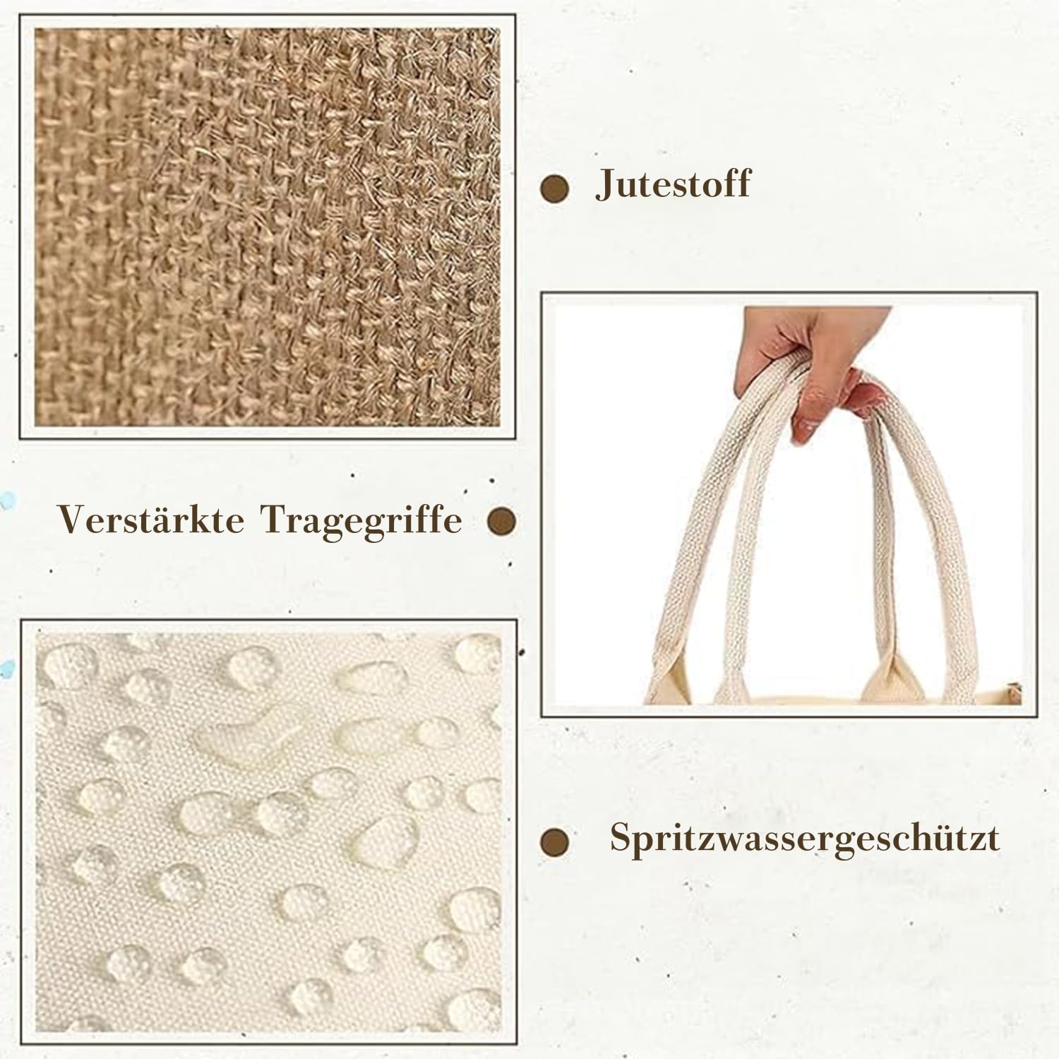 8 bolsas de yute, bolsas de compras de arpillera para mujer, bolsas de regalo para fiestas con asas, bolsa de yute para ir de compras, 33 x 20 x 11,5 cm