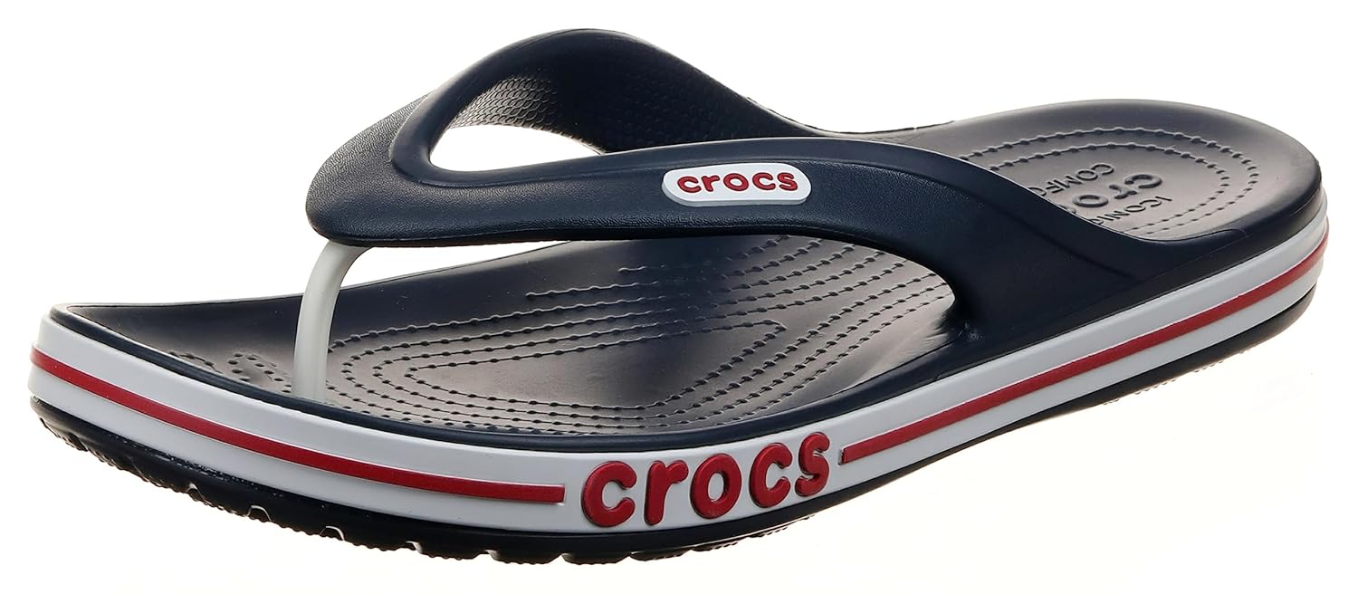 Crocs Unisex Adult Bayaband Flip 205393-4CC Navy/Pepper M8W10 Crocs Unisex Adult Bayaband Flip 205393-4CC Navy/Pepper M8W10