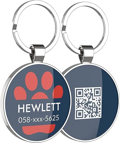 Miniatura 7 de Etiquetas para perros Etiquetas de identificación personalizadas para mascotas - Código QR Personalizar etiqueta de perro gato - Perfil en línea de
