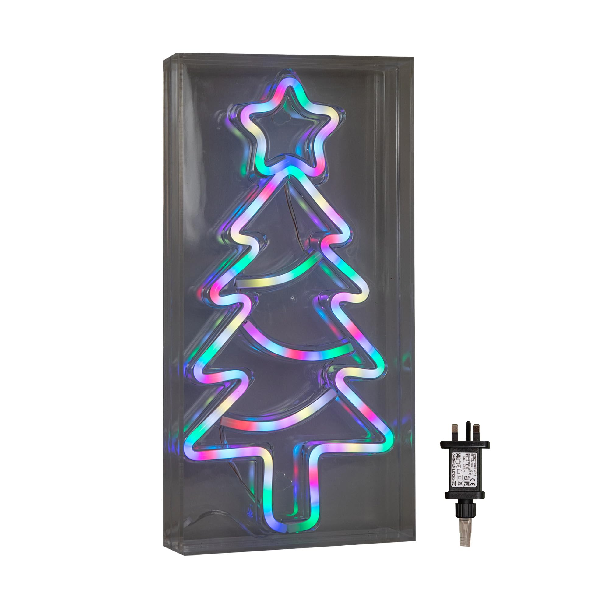 Rackhams Light 30Cm Up Rgb Neon Flex Christmas Tree Decoration