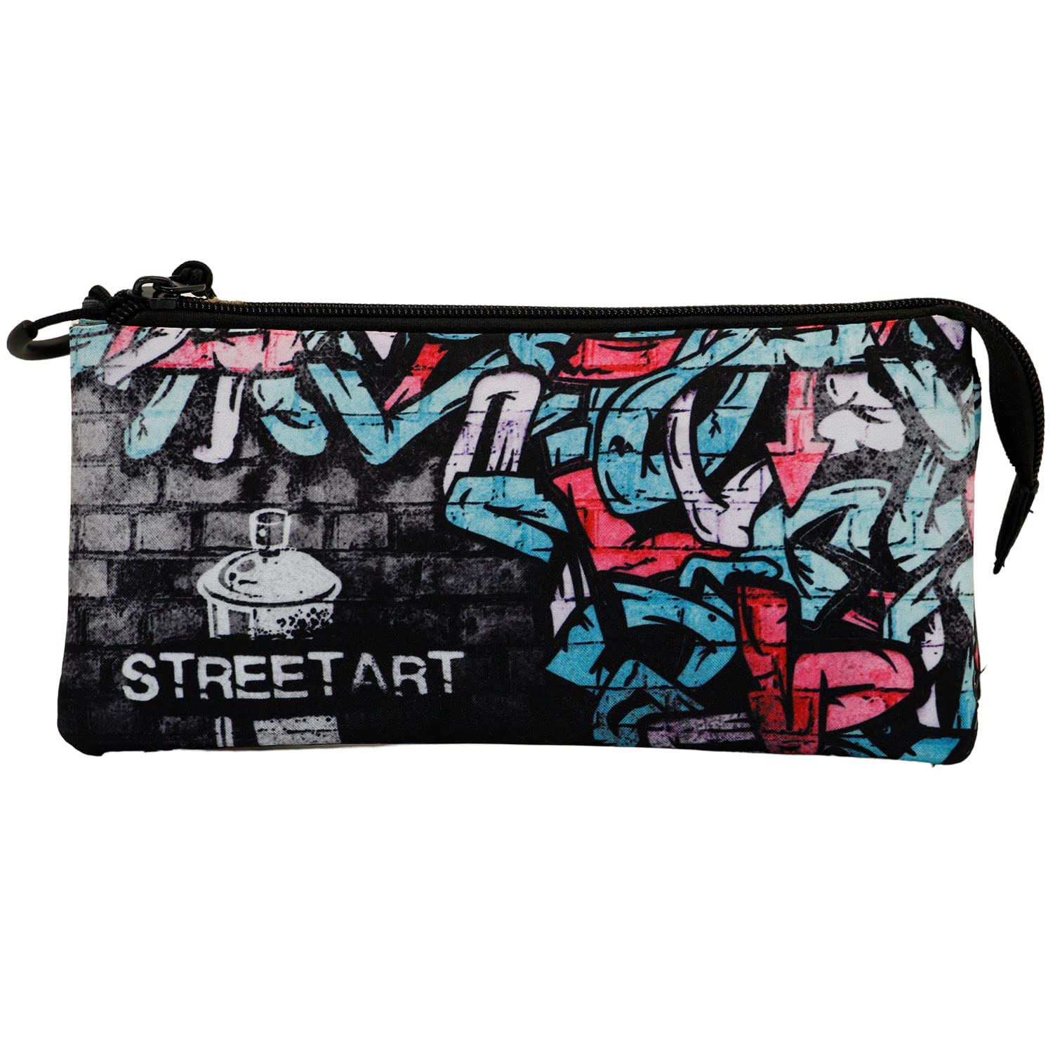 PRODG Street Art -Piórnik Potrójny FAN, Wielokolorowy, 23 x 11 cm