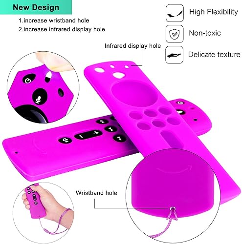 Vista 15 de Pinowu Firestick - Funda para mando a distancia (2 unidades) compatible con Fire TV Stick 4K Alexa Voice Remote Control (5.6 pulgadas 2ª generación)