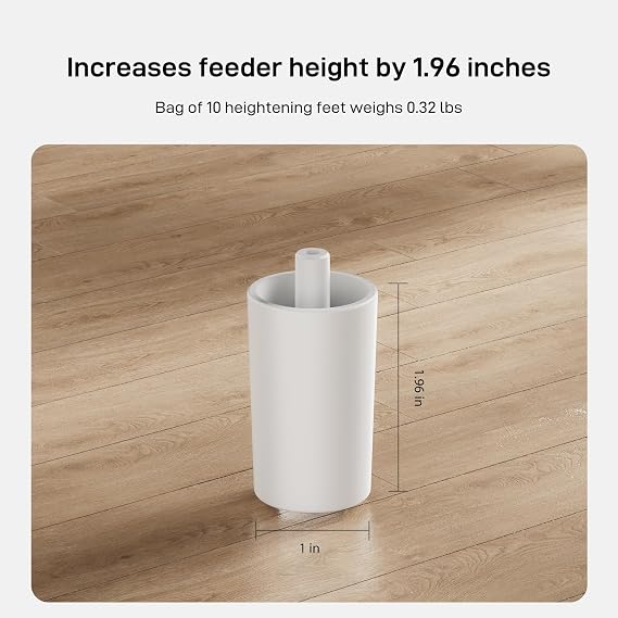 IMIPAW PET Automatic Cat Feeder Stand: Adjustable Height Elevated Feet Pet Feeder for cat- Ergonomic Anti-Slip Cat Food Dish Elevator for Joint Health, Only Fits IMIPAW PET Feeder (10 Pcs)
