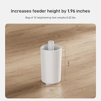 IMIPAW PET Automatic Cat Feeder Stand: Adjustable Height Elevated Feet Pet Feeder for cat- Ergonomic Anti-Slip Cat Food Dish Elevator for Joint Health, Only Fits IMIPAW PET Feeder (10 Pcs)