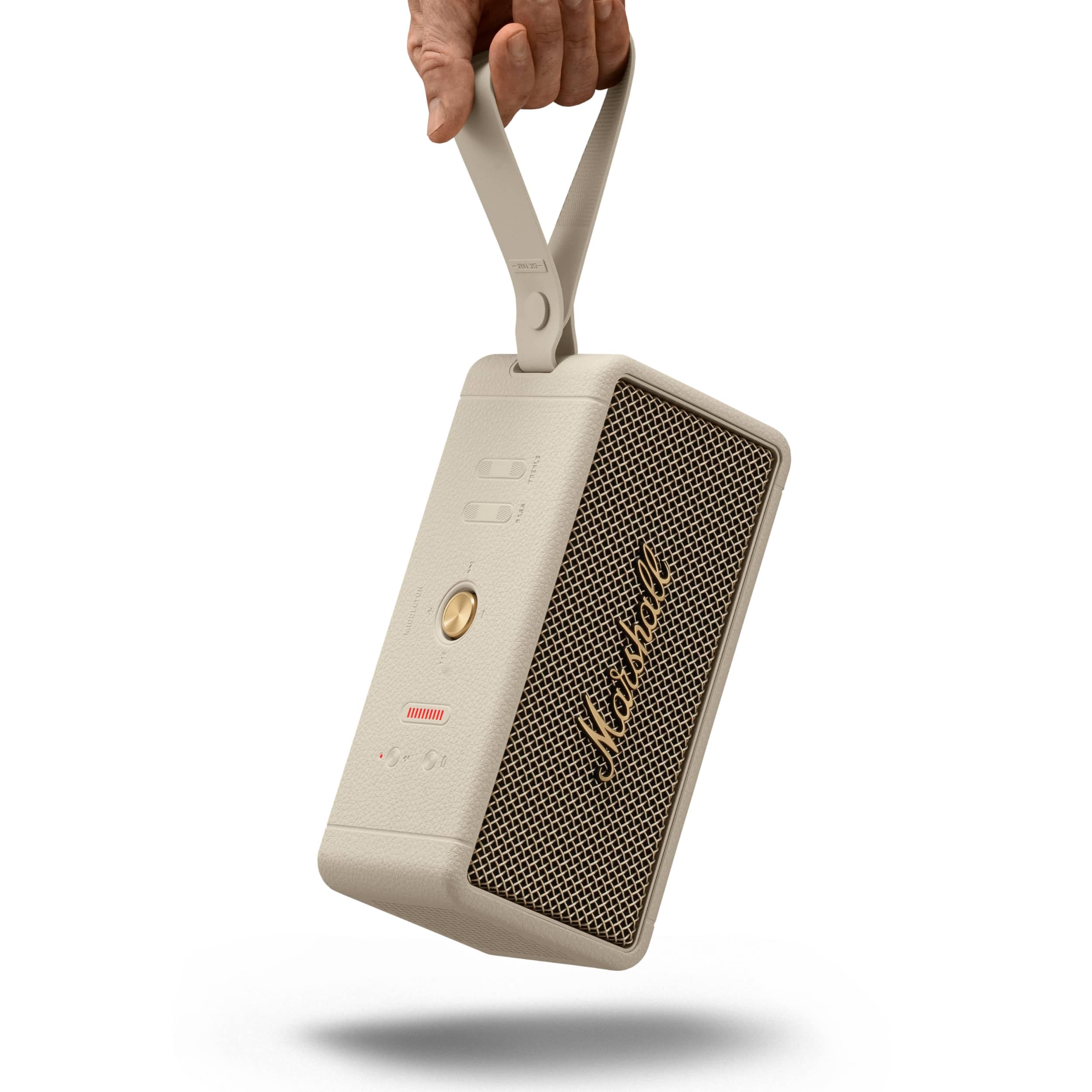 Marshall Middleton Altoparlante Bluetooth wireless portatile - Oltre 20 ore di riproduzione portatile - Impermeabile IP67 - Crema