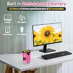 1000X Microscope numérique portatif pour enfants - 4K 2.0" Écran, rechargeable Mini Labster Portable Pocket Scope, Comprend le kit de diapositives - Science Gadget Edu cadeau pour les enfants 4-12 ans
