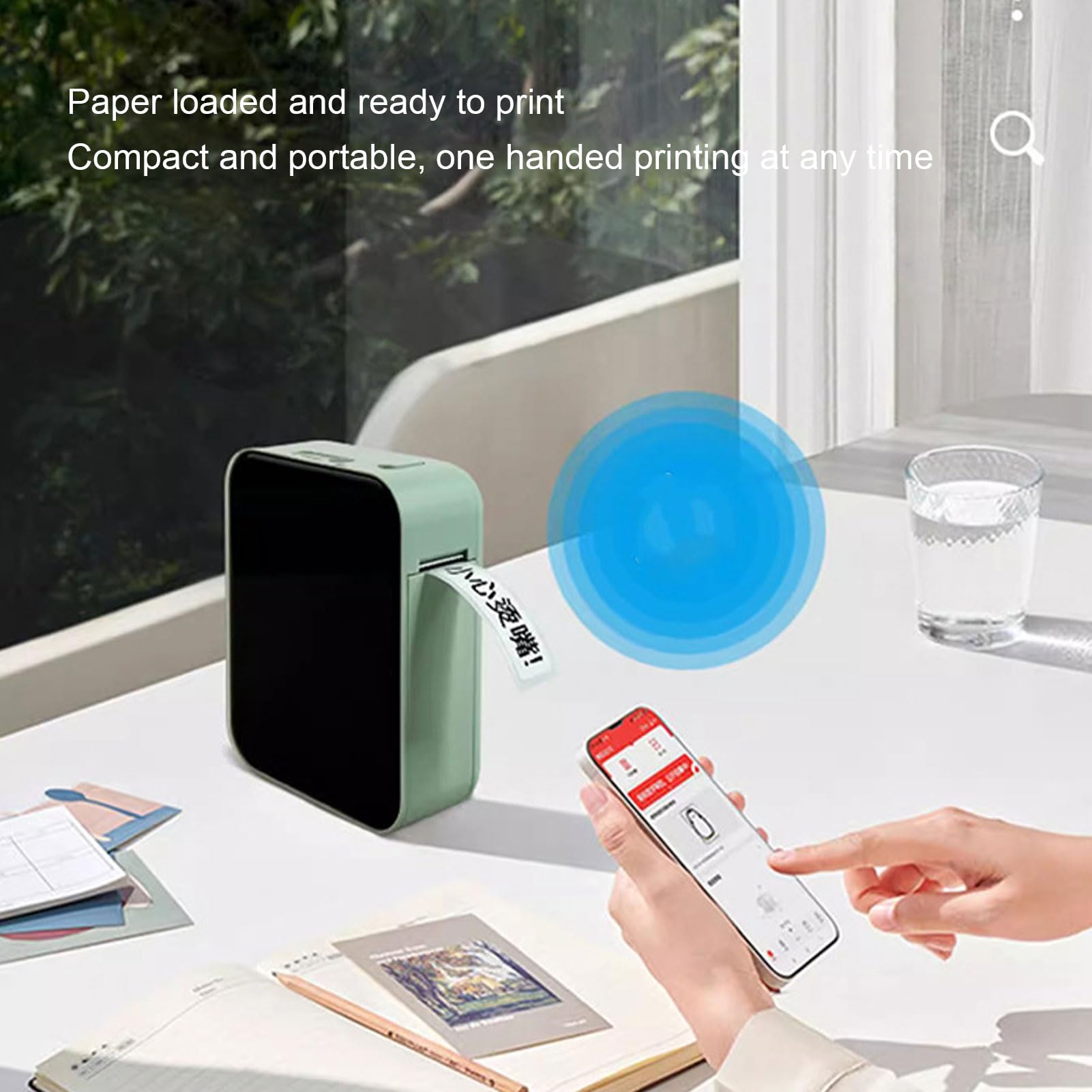 Imprimante d'étiquettes Portable Rechargeable 203 Dpi