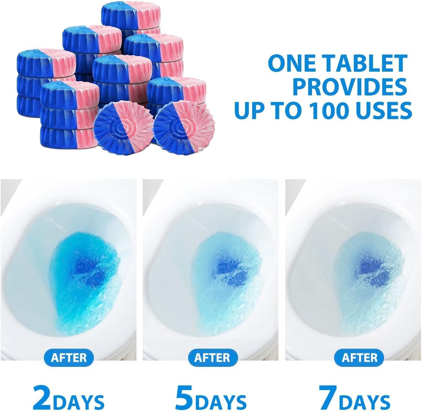 18 Count Automatic Toilet Bowl Cleaner Tablets, Bathroom Cleaning Tablets with Long-Lasting Formula, Toilet Cleaners image 4