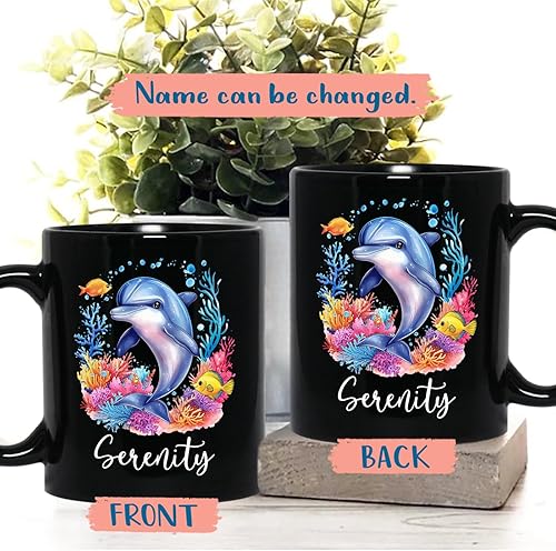 Miniatura 9 de Taza de cerámica negra personalizada de cumpleaños con nombre, taza de café personalizada para amantes de la cacatúa, taza de café de pájaro de