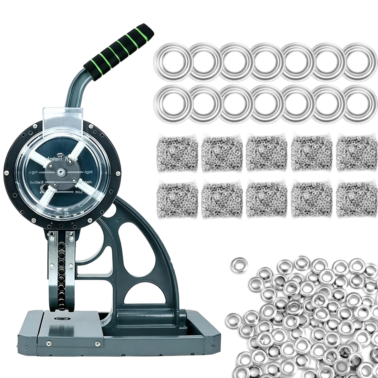 Macchina Semiautomatica per Occhielli Con 1.000 Occhielli Argentati 5.5mm