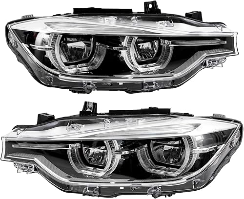 Silencear Para 2013 2014 2015 BMW F30 3-Series 4-Door Sedan Faros LED Proyector Faros Par Reemplazo Izquierdo+Derecho