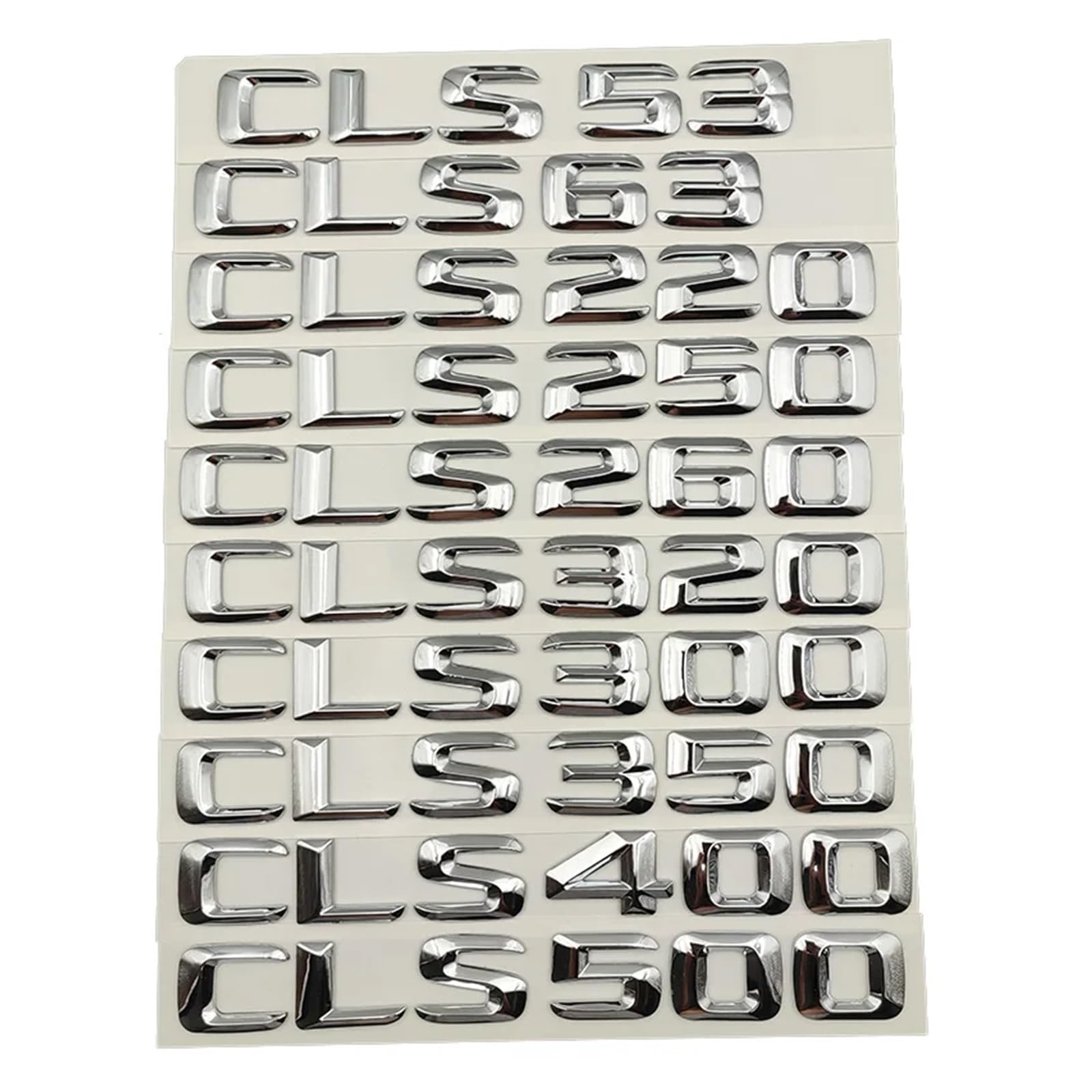 3D ABS Car Letters Trunk Badge CLS53 CLS63 CLS260 CLS300 CLS350 CLS400 CLS500 Emblem Logo Compatible with W219 CLS W218 Accessories(Chrome,CLS350)