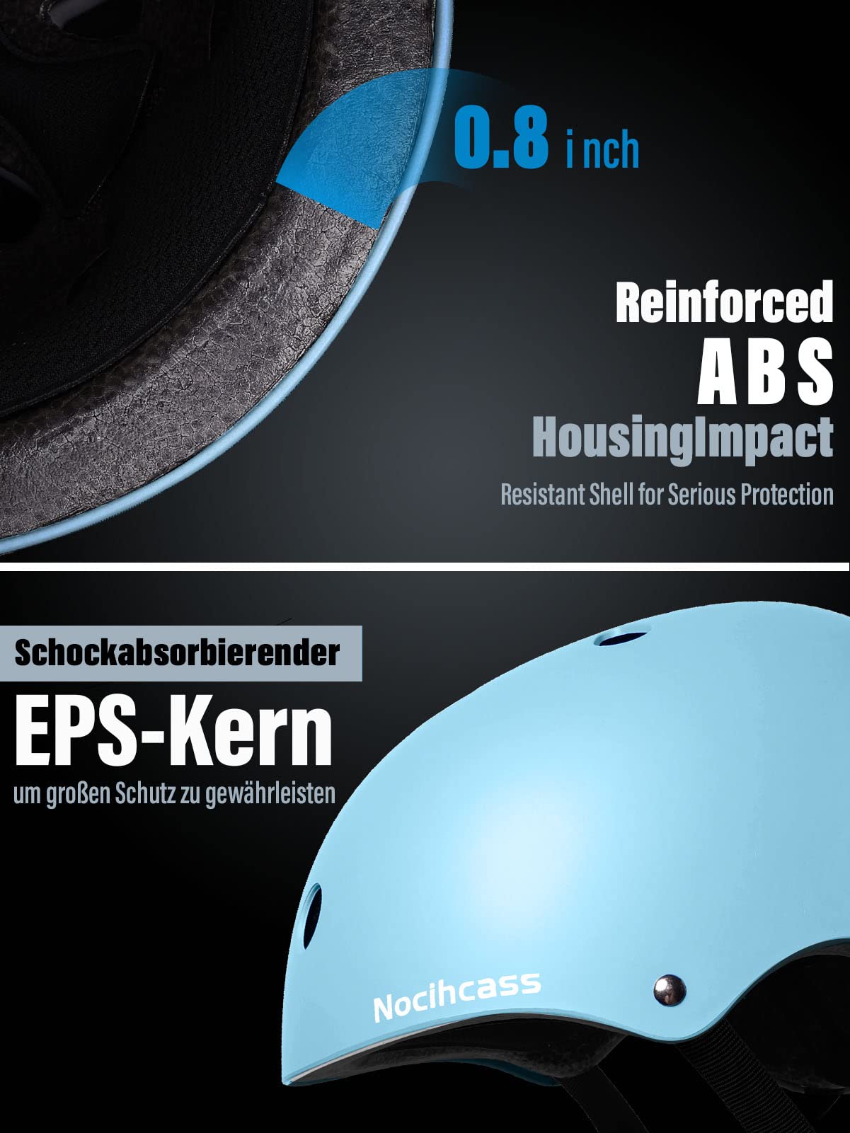Skaterhelm,Fahrradhelm für Kinder,Jugendliche und Erwachsene,CPSC-zertifizierter Kinder-Fahrradhelm,Robuster Radhelm mit Verstellbarem Riemen für den Alltag,beim Skaten,BMX oder Longboarden
