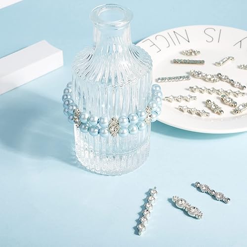 Miniatura 10 de Pandahall - 150 barras espaciadoras rectangulares de 3 agujeros, cuentas de metal, 4 estilos, separador tibetano de múltiples hebras, barra de