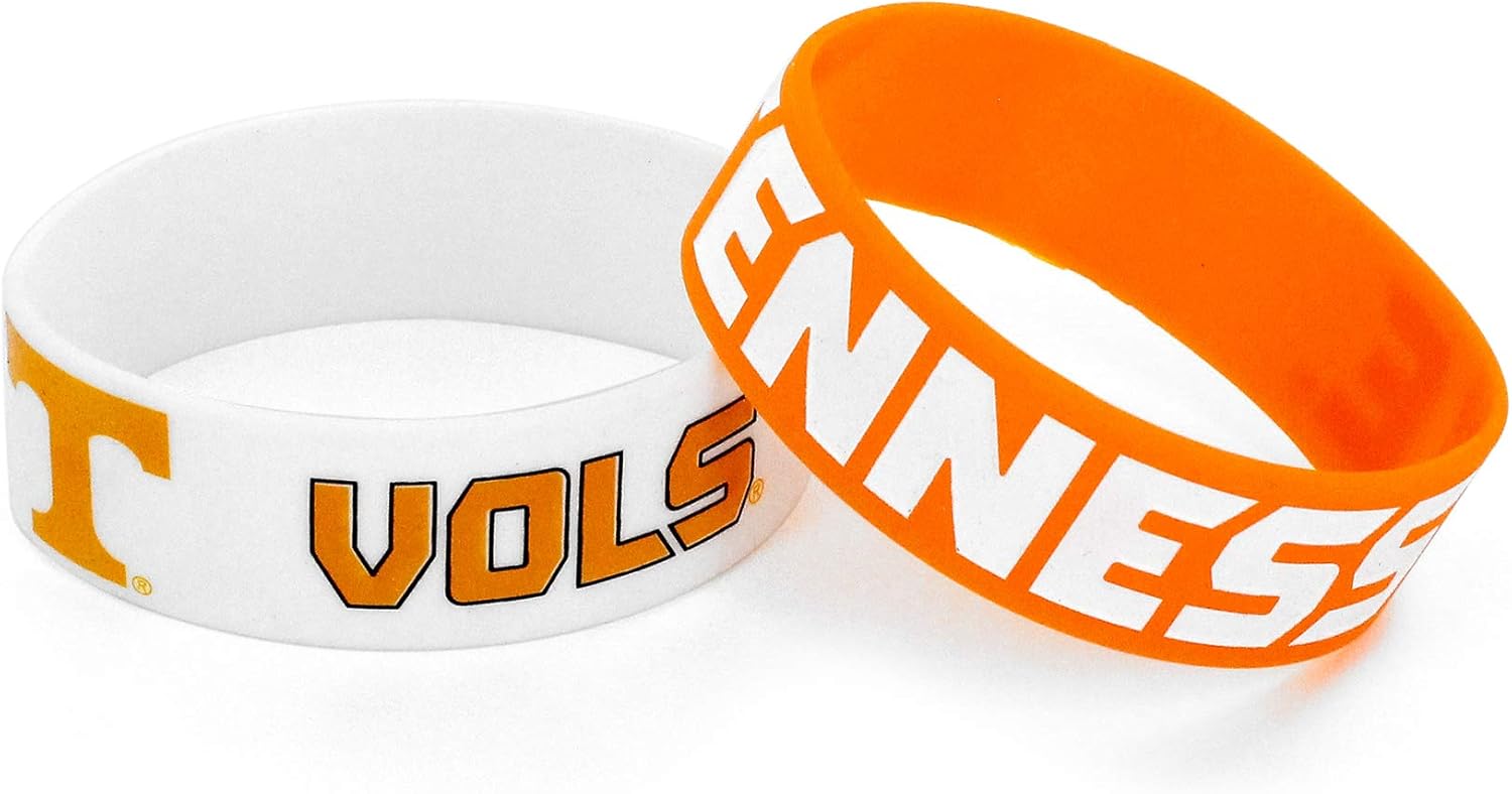 aminco NCAA unisex-adult Silicone Rubber Bracelet Set, 2-Pack