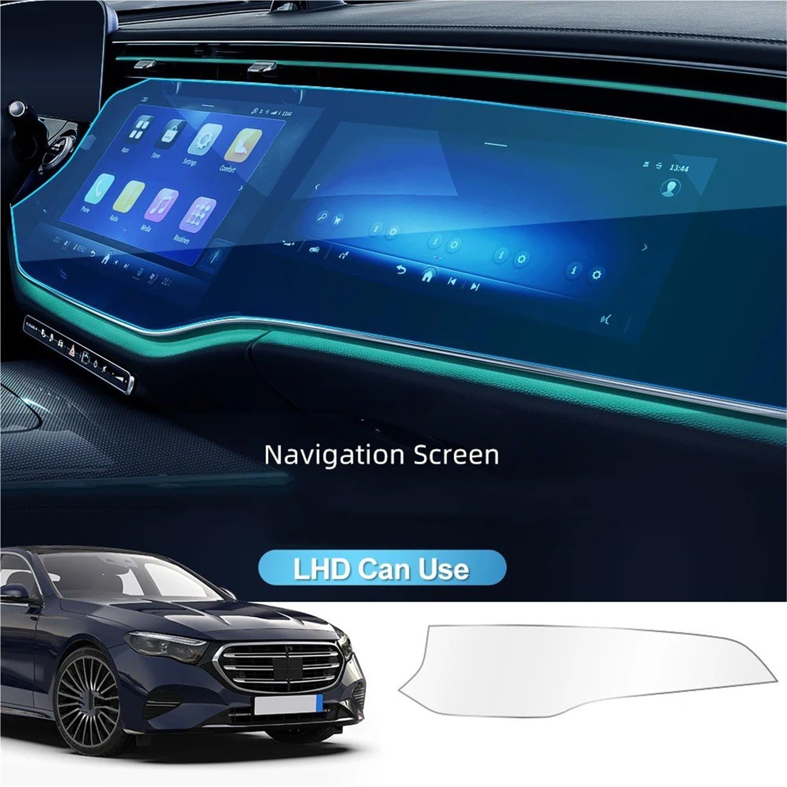 Protection d'écran en Verre trempé pour système de Navigation GPS de Console Centrale Mercedes-Benz Classe E W214