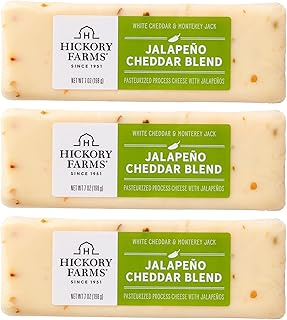 Hickory Farms Jalapeño Cheddar Cheese Blend - Savory Spicy Blend, 7 oz Each (3 Pack)