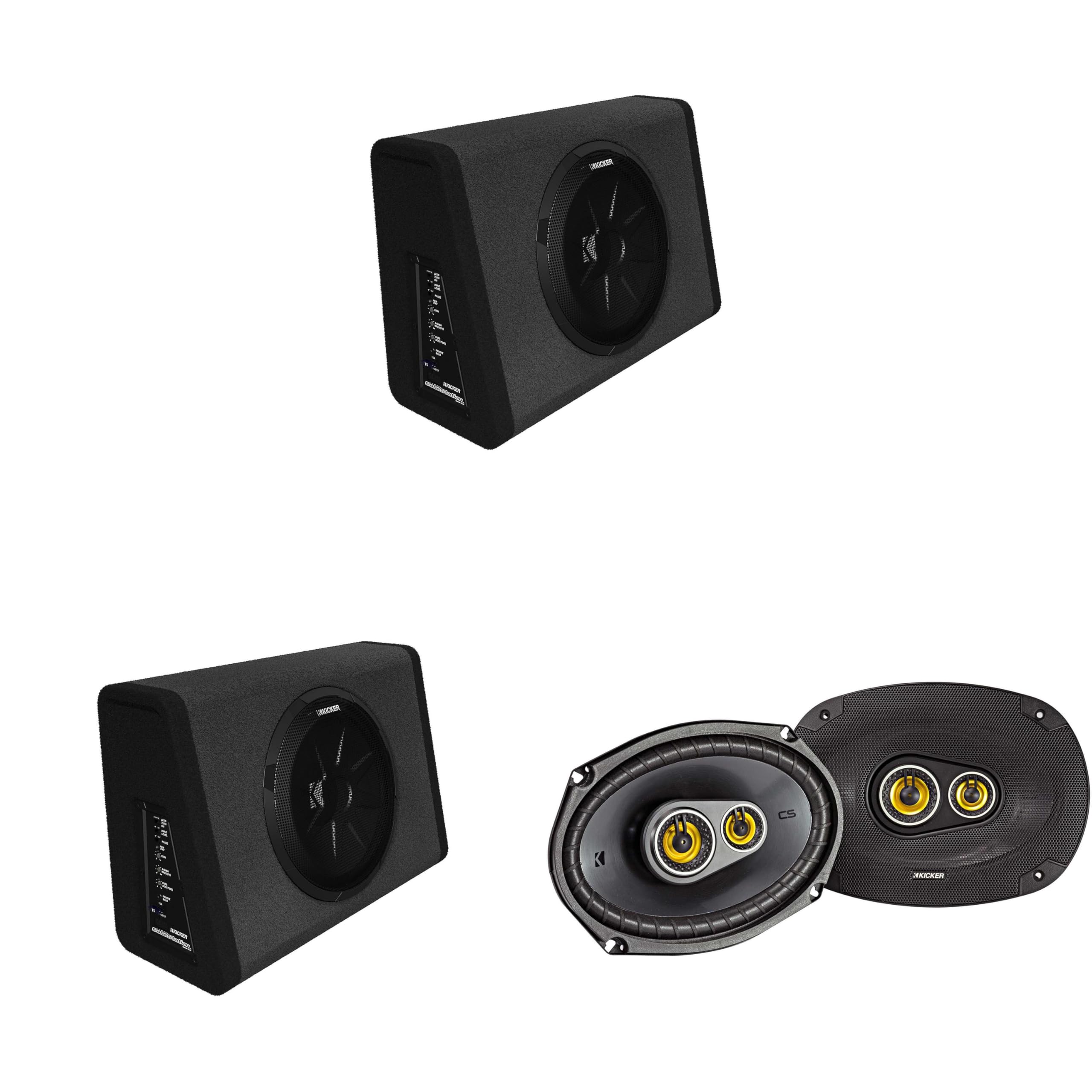 Kicker (2) 11PT250 Powered Sub Enclosure & 46CSC6934 6x9 Bundle