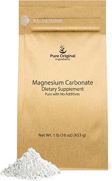 Pure Original Ingredients Magnesium Carbonate 1 lb Magnesium Supplement, Non-GMO, Multi-Purpose