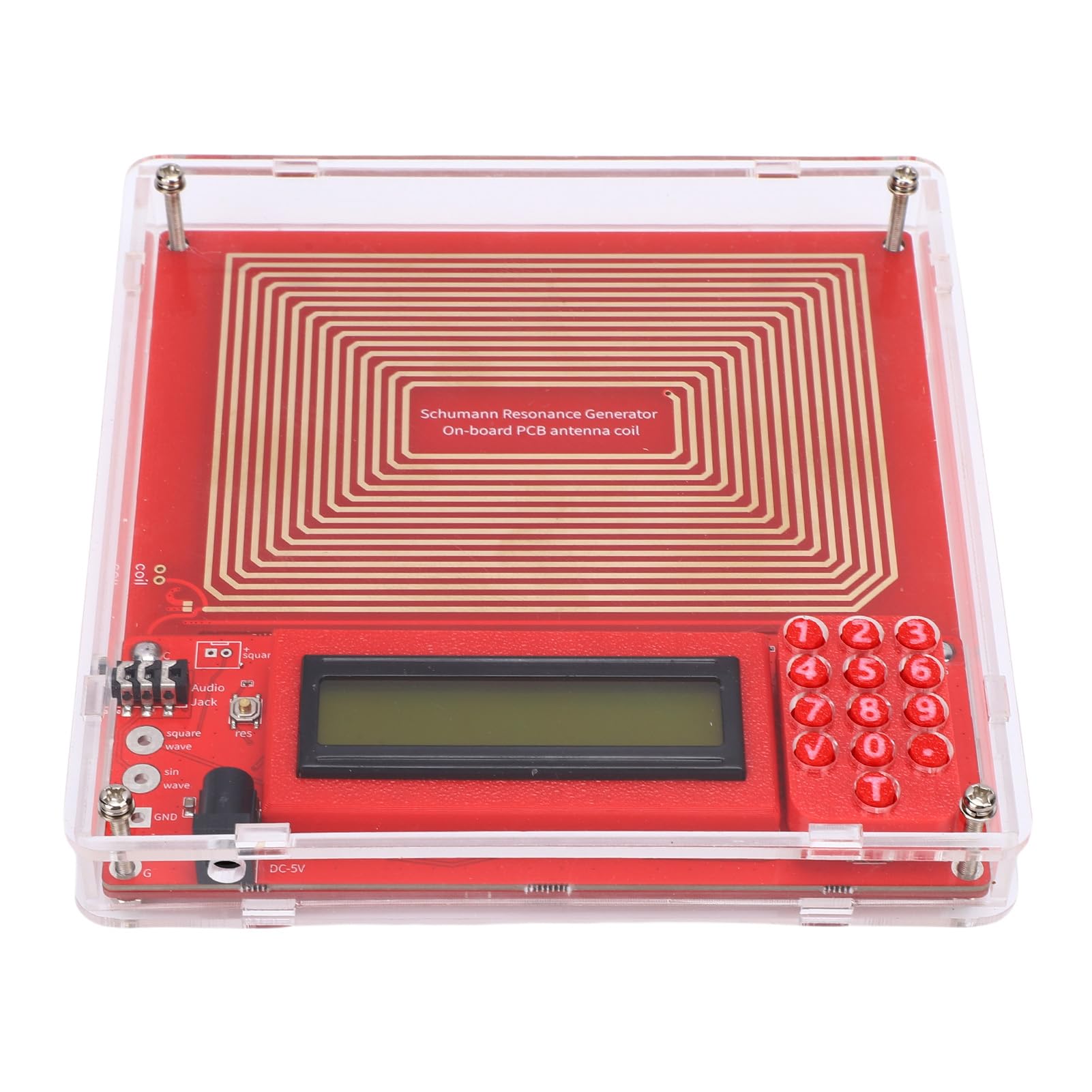 7,83Hz Wellenresonanzgenerator, 0,01–100 KHz Einstellbarer Tragbarer Sinuswellenresonator mit Stabilem Ausgang, Ultra Niederfrequenz Impulsgeneratormaschine