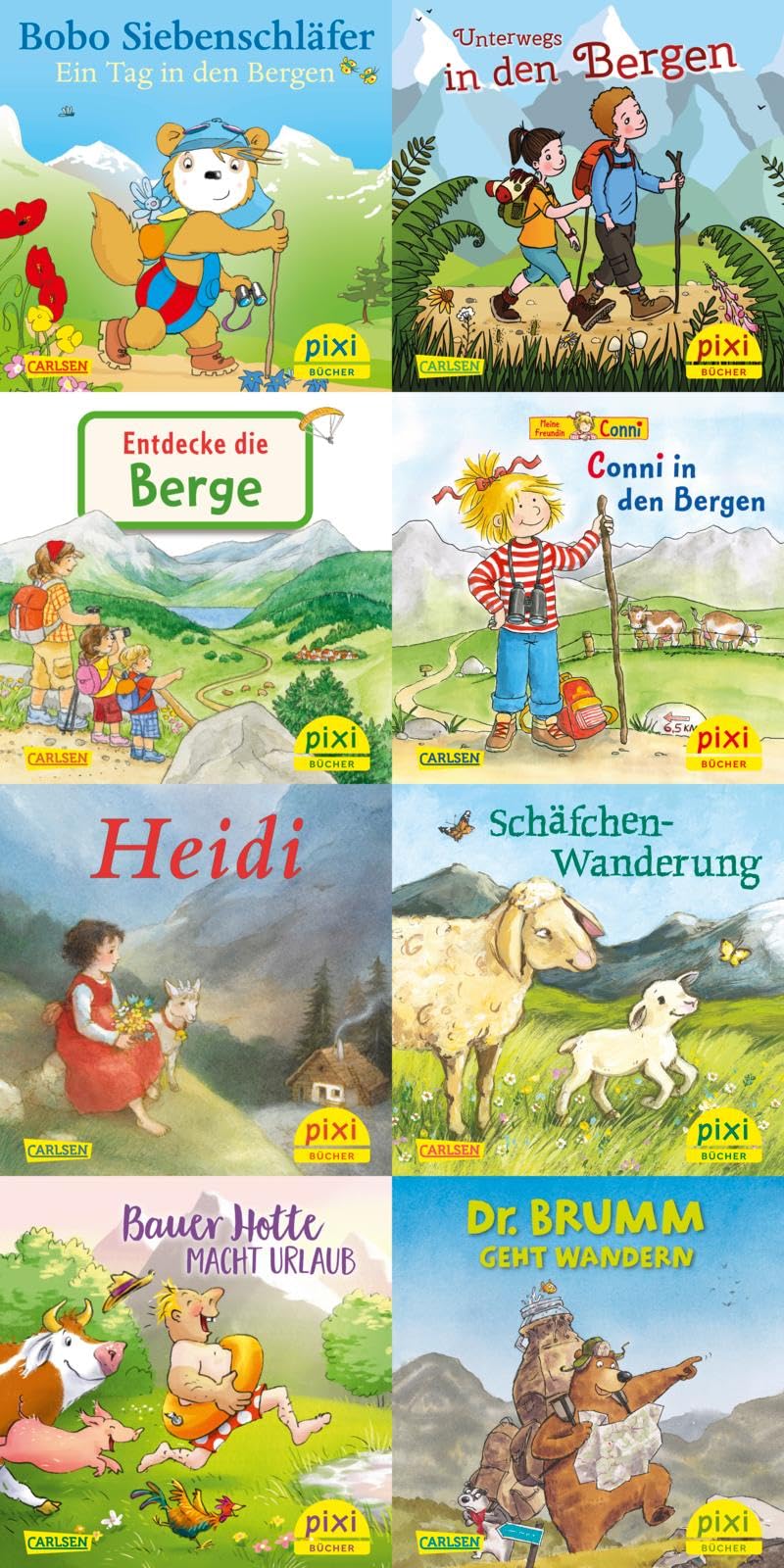 Pixi-Box 301: Mit Pixi in den Bergen (8x8 Exemplare) (301)