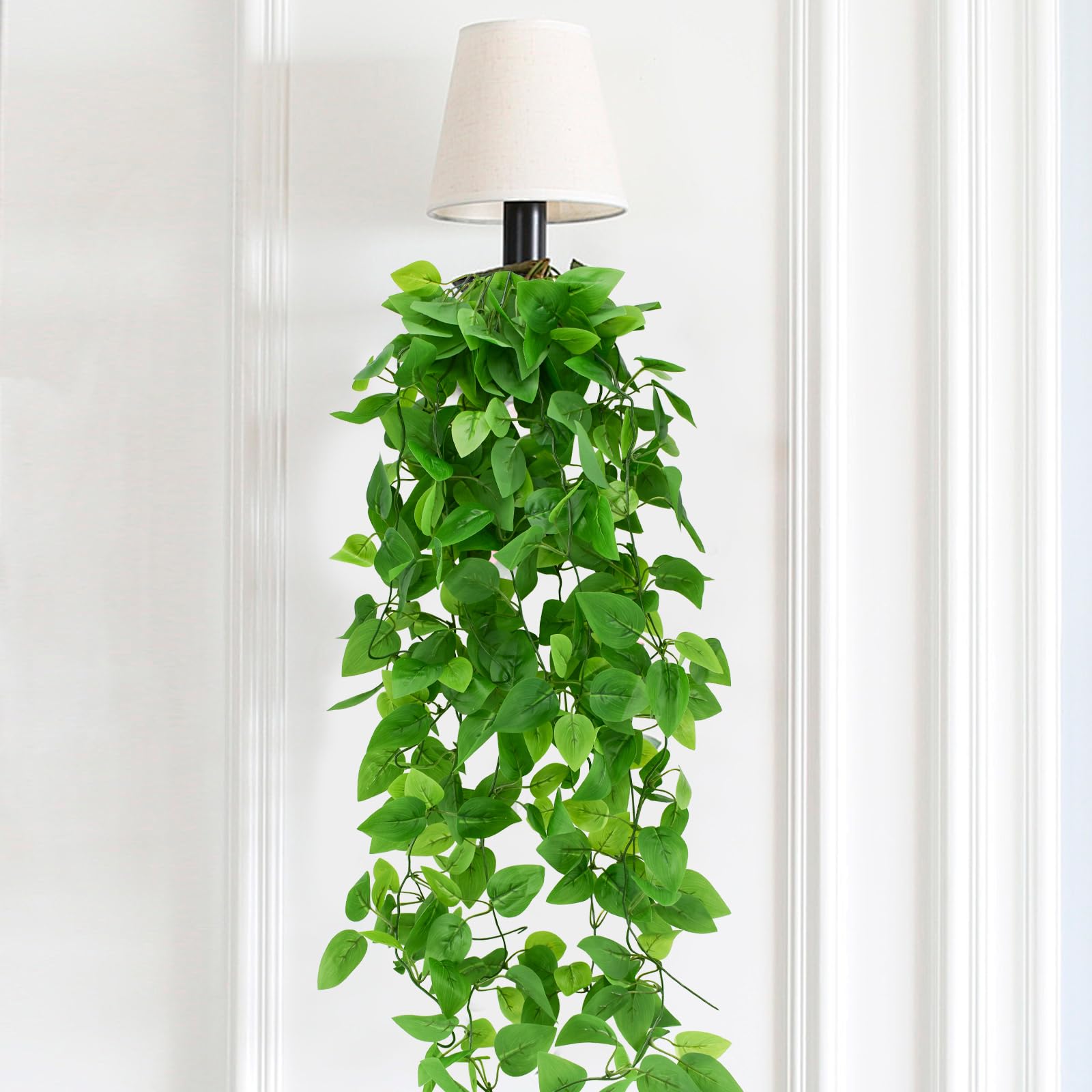 Amazon｜Bacucine 人工観葉植物 壁掛け ポトス 4個セット 造花