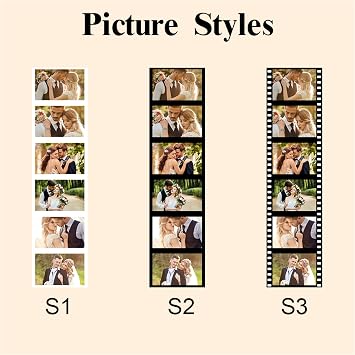 Personalized Film Pull Out Photo Album Box with 1-30 Picture Custom Camera Roll Film Style Picture Memory Box Photo Surprise Gift Box Wooden Photo Frame Gift for Valentine Birthday Anniversary,Square
