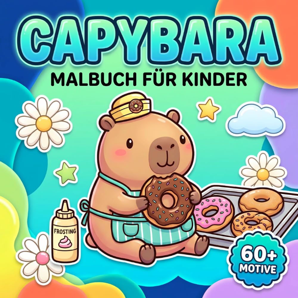 Capybara Malbuch: Über 60 Niedliche Motive Für Mädchen, Jungen Und Jugendliche, Perfekt Für Freizeitspaß, Ferien Und Kleine Geschenkideen