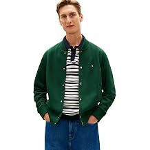 Tommy Hilfiger mens Lightweight Cotton Bomber Jacket With Embroidered Flag Logo