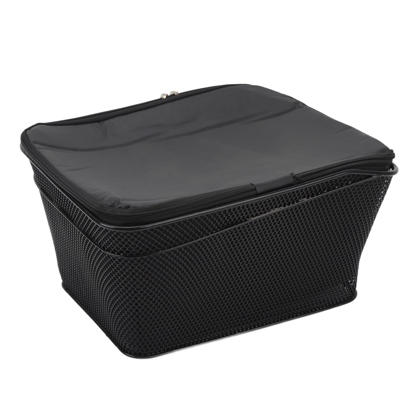 Tylny Kosz Rowerowy, 20 L, 44 Lb, Wodoodporna Osłona Bagażnik Rowerowy, Metalowy Drut Kosz z wewnętrzną wodoodporną torbą, Regulowana Siatka Bagażowa dla Psa Podróżującego Po Mieście