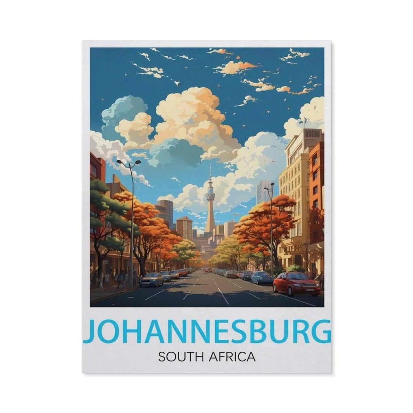 Funny Metal Tin Sign Wall Decor，Johannesburg South Africa