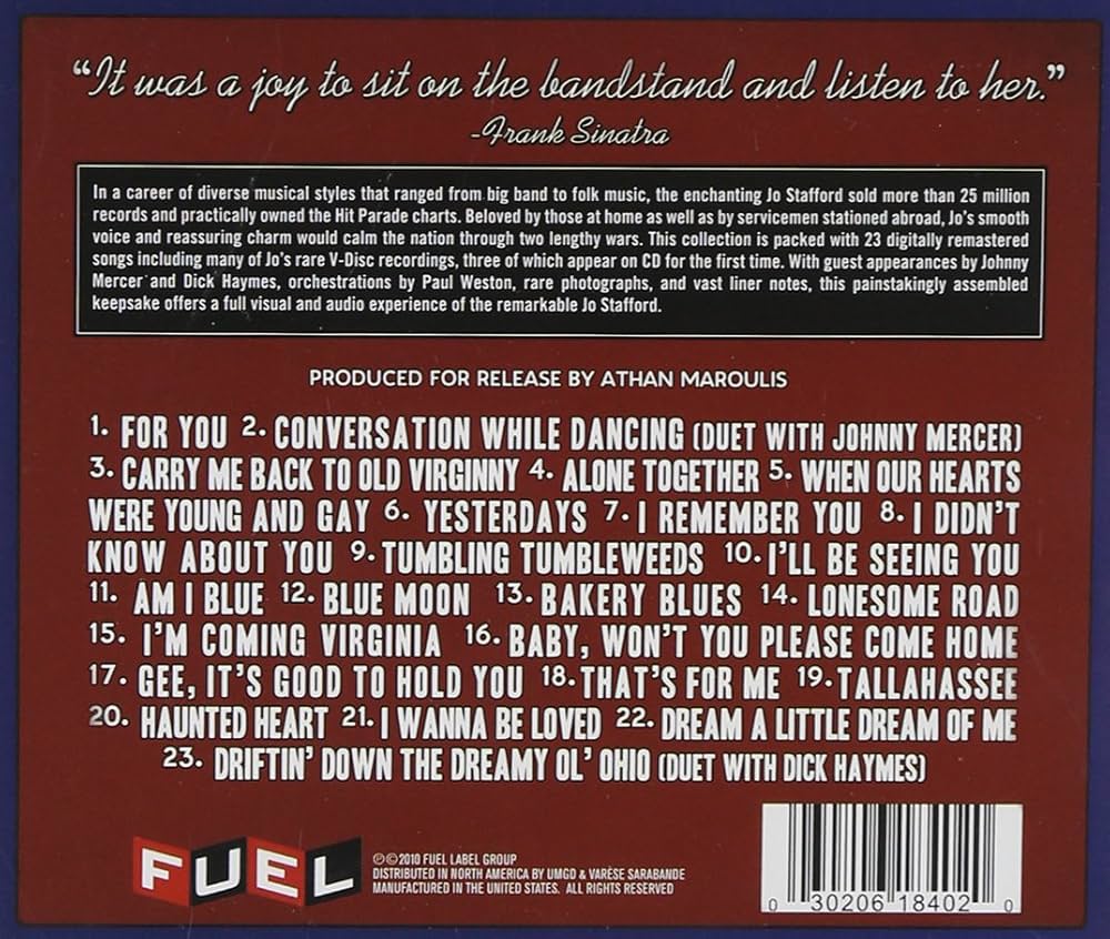 欧CD Stafford Jo The Very Best of Jo Stafford  PAR2014 Parade (4) /00110 STAFFORD,JO - Best Of Jo Stafford - Amazon.com Music