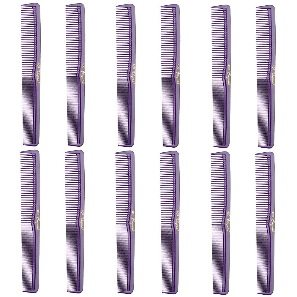 Barber Beauty Hair Cleopatra 400 All Purpose Comb (12 Pack) 12 x SB-C400-PURPLE