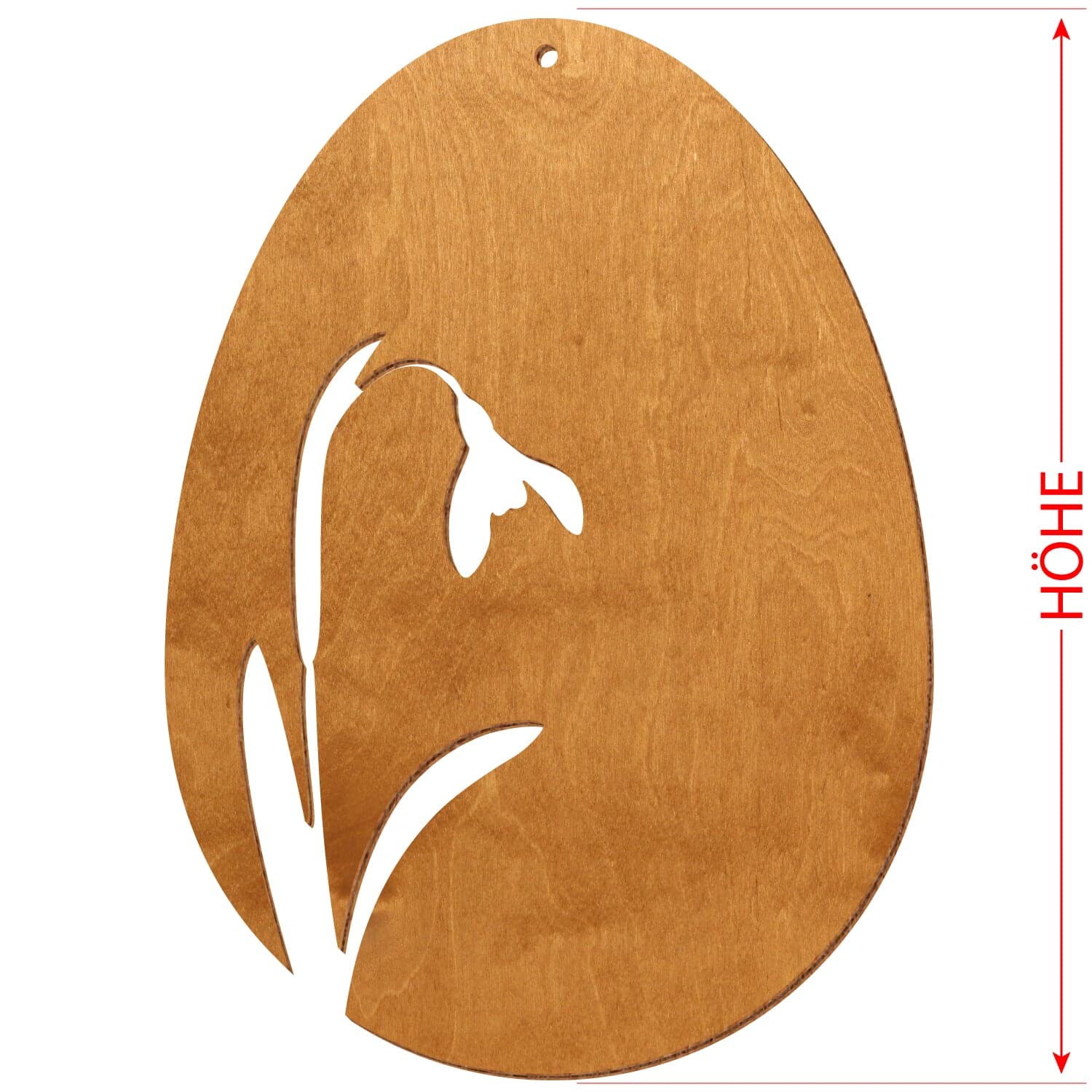 Uova di Pasqua in legno V2 – Albero di pero – Decorazione fai da te per Pasqua, motivo: uovo di Pasqua, motivo 1, altezza (dimensione): 49 cm di altezza