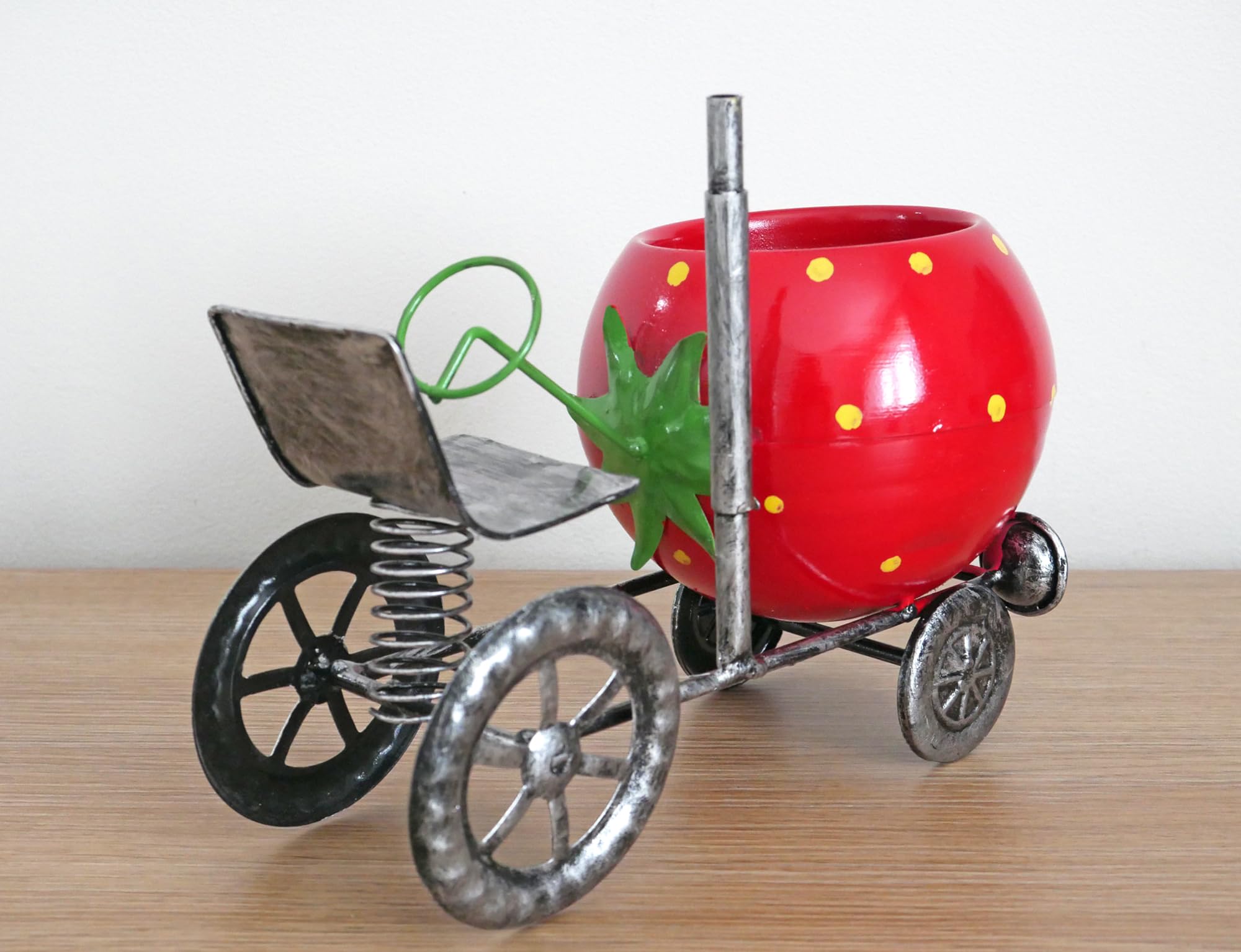 Bike Flower Pot Plant stand (Red) - Image 4