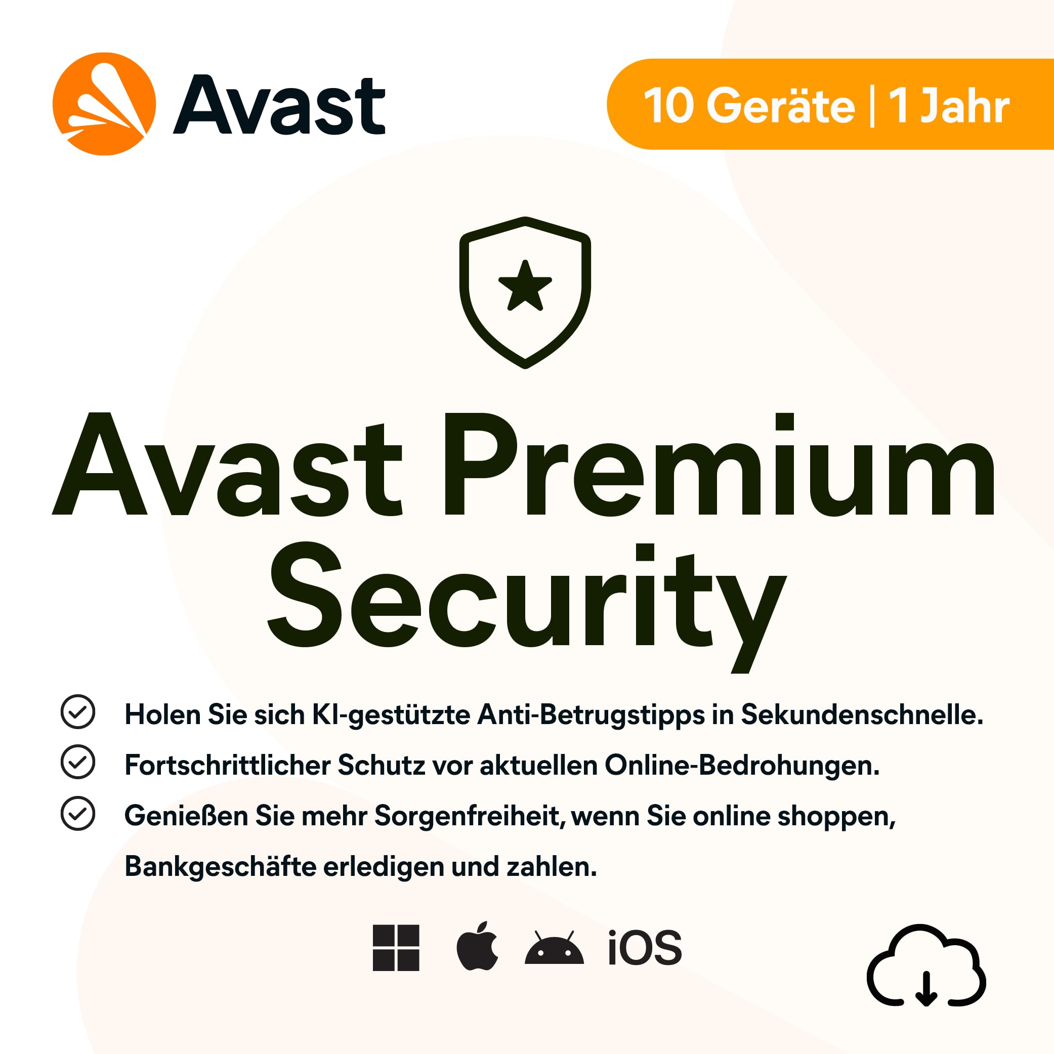 Avast Premium Security 2026 | 10 Geräte | 1 Jahr | Aktivierungscode per Email