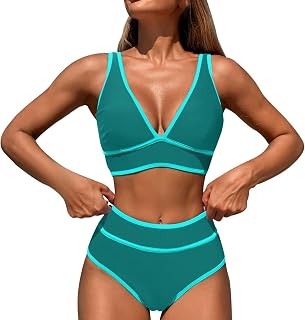2025 Mujer Color Sólido Tank Top Sexy Bikini Dos Piezas Traje De Baño De Dos Piezas Traje De Baño Mujer