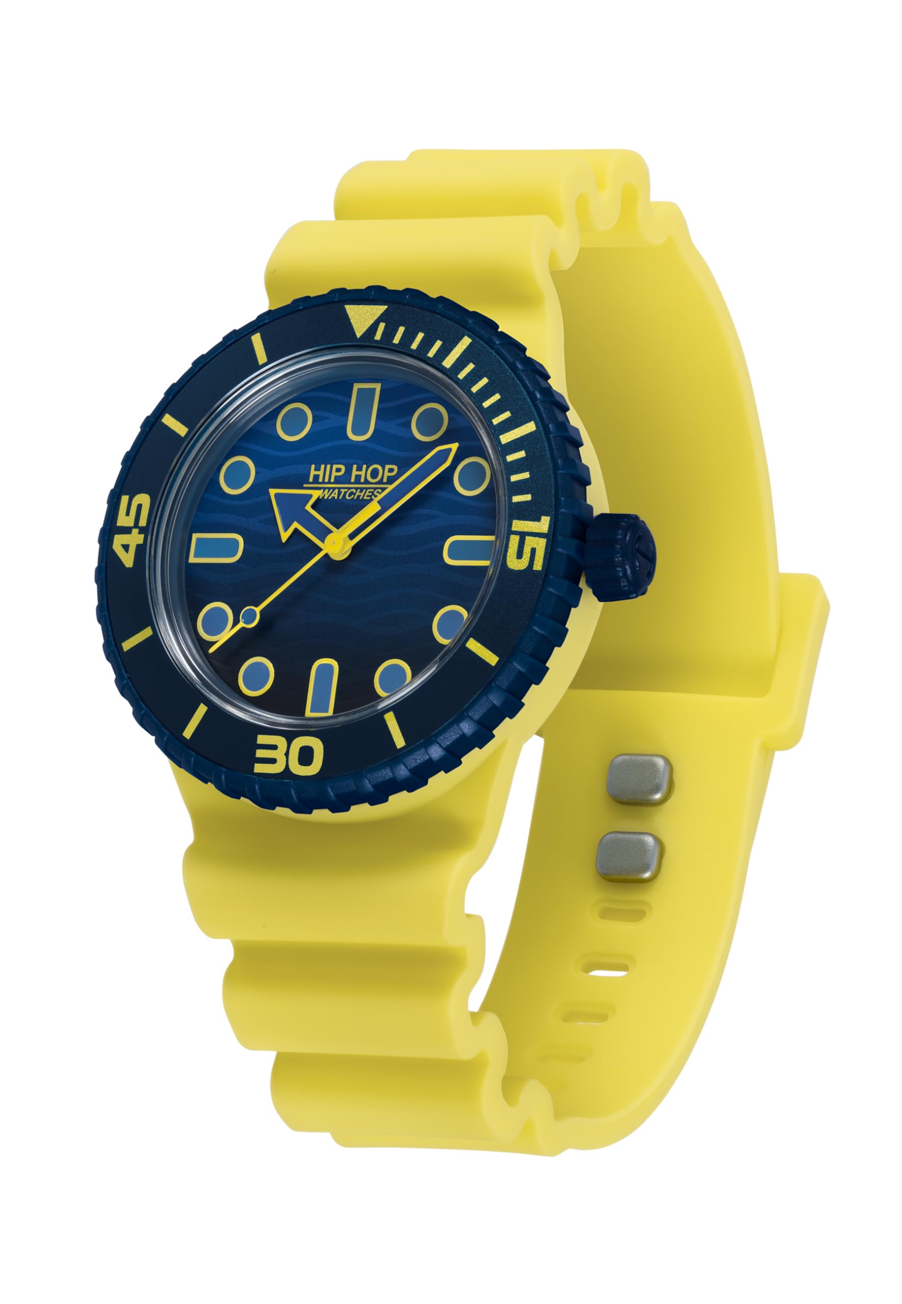 HIP HOP, Collezione Master, Orologio Uomo con 2 Cinturini in Silicone Intercambiabili, Resistente all’Acqua, Cassa 41 mm, Chiusura Pratica e Sicura, Lunghezza Regolabile fino a 19 cm, Idea Regalo